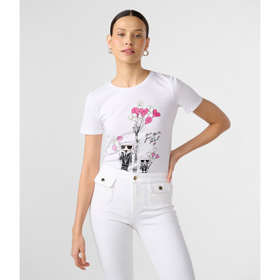 'Paris Balloon Scene' T-Shirt für Damen