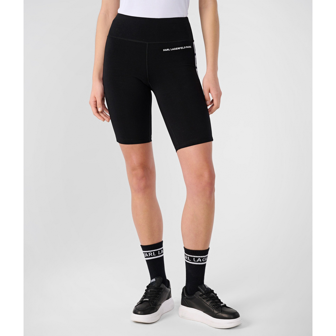 'Double L Logo Tape' Bike Shorts für Damen