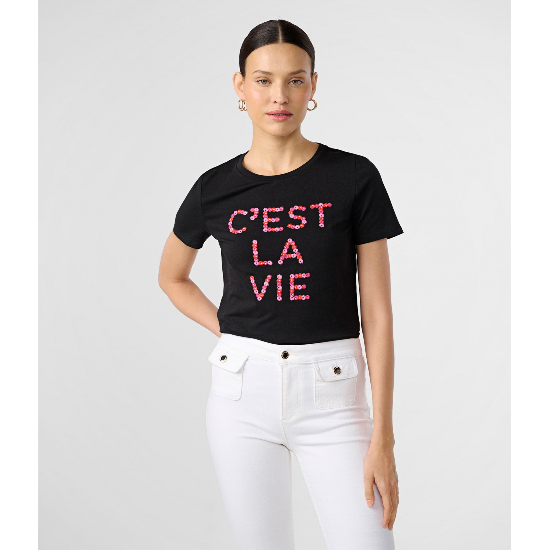 'C'Est La Vie Daisy' T-Shirt für Damen