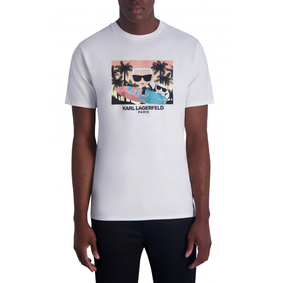 T-shirt 'Surfer Karl & Choupette Graphic Print' pour Hommes