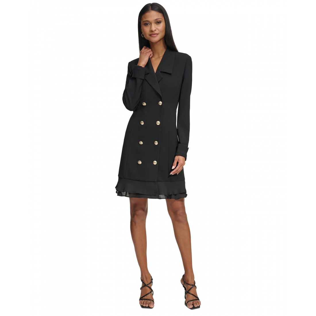 Women's 'Double-Weave Chiffon-Hem' Blazer Dress