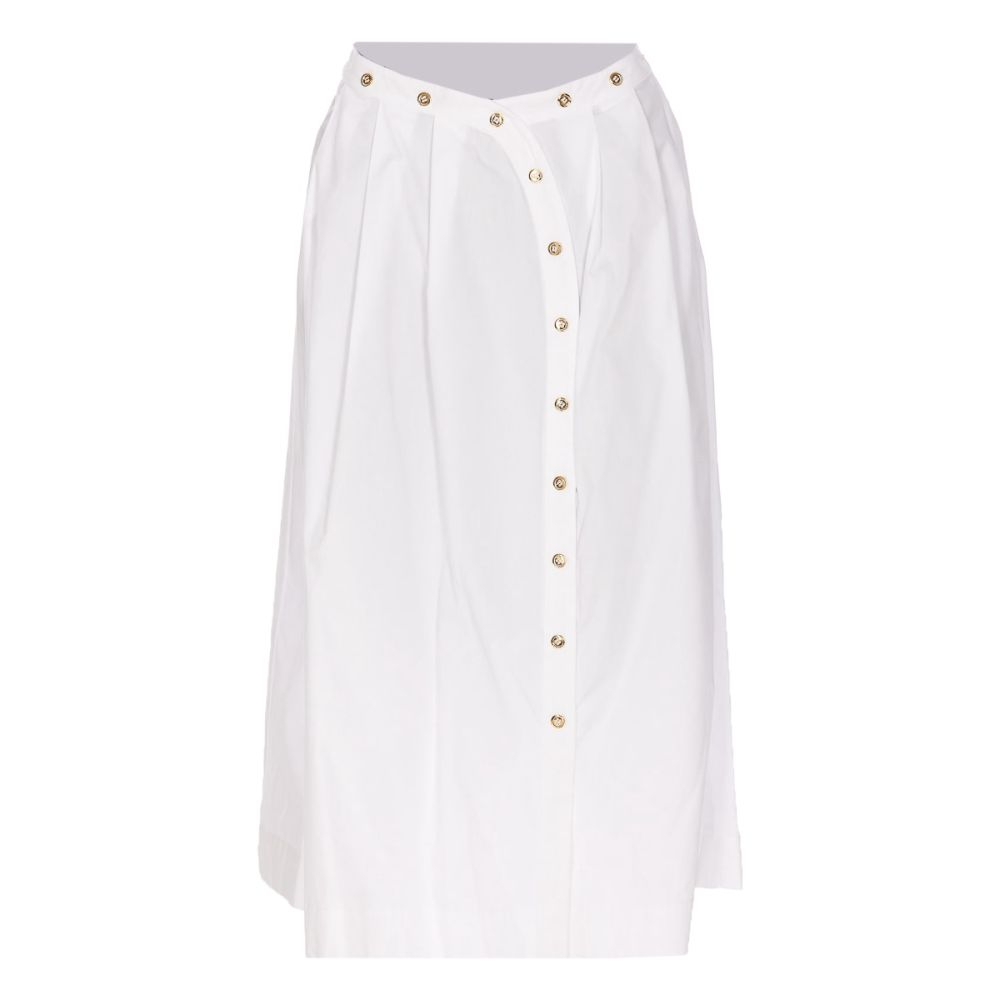 Women's 'Metallic Buttons' Midi Skirt