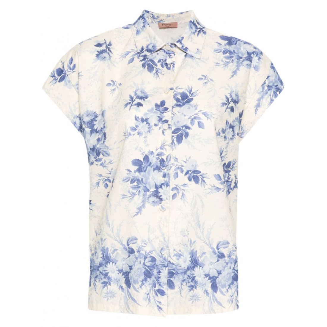 'Floral' Kurzärmeliges Hemd für Damen