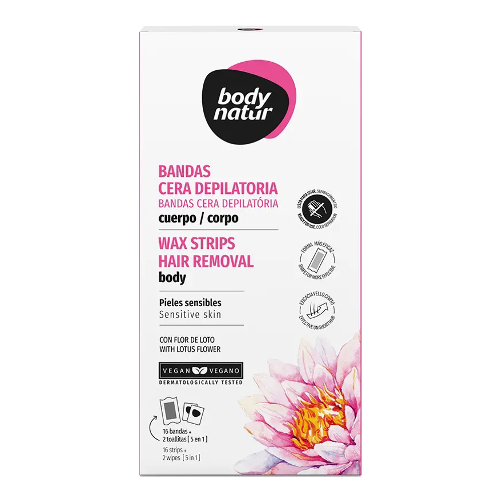 Bandes de cire 'Body with Lotus Flower' - 16 Pièces