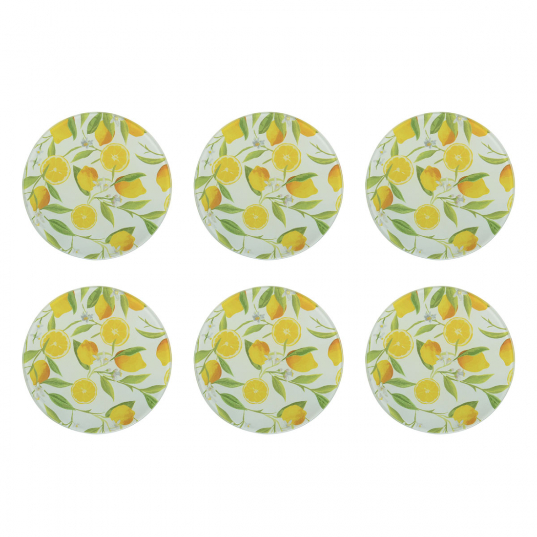 Set Of 6 Lemon Coasters