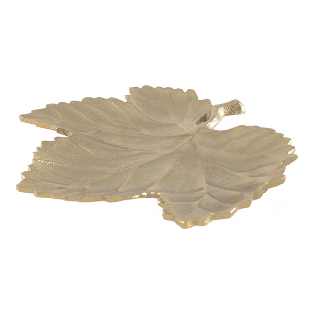 Gold Leaf Shape Dish 20X20X2Cm