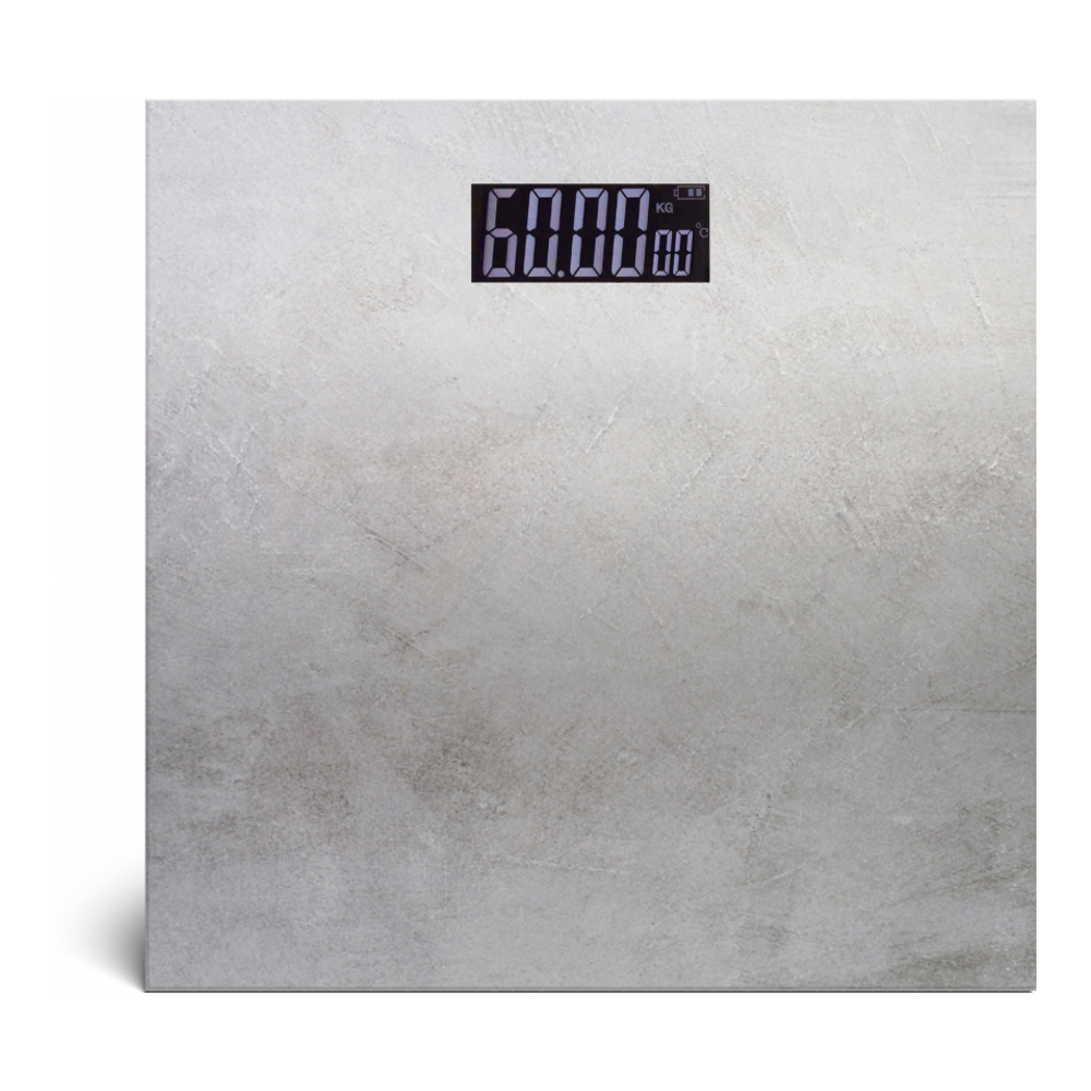 Electronic Bathroom Scale With Concrete Decor