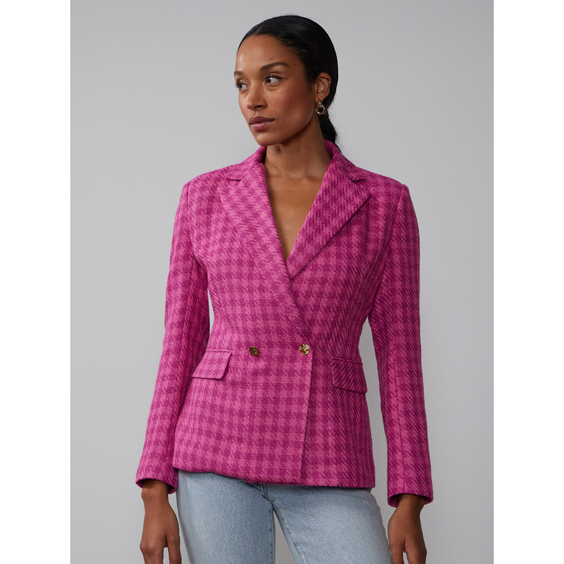 Blazer 'Gingham Tweed' pour Femmes