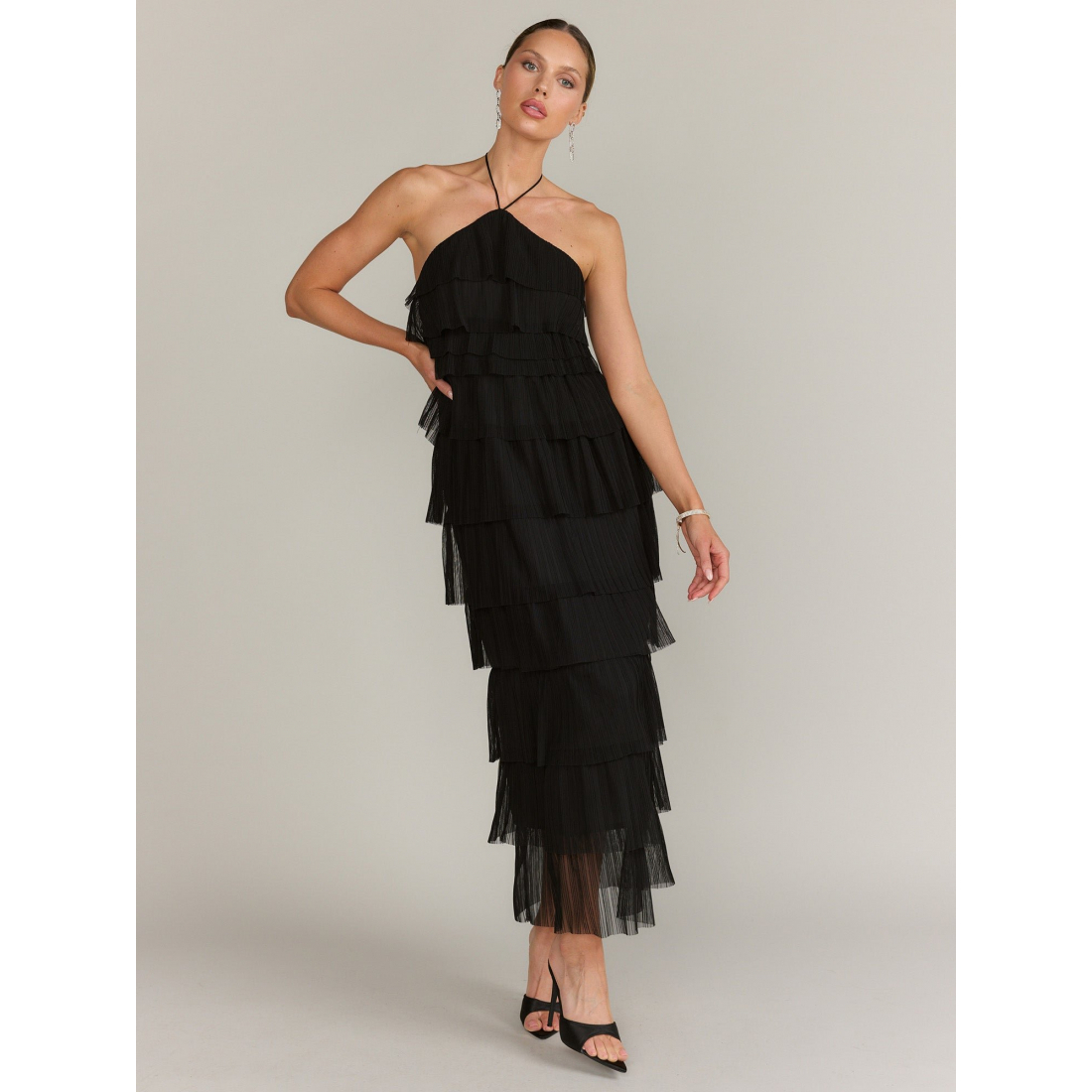 Women's 'Fore Collection Sleeveless Tiered Ruffle' Maxi Dress