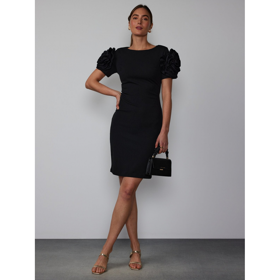 'Ruffle Sleeve Sheath Magic' Kleid für Damen