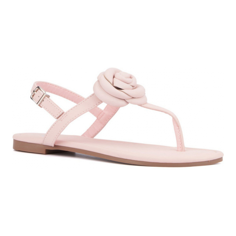 'Rosette Single Flower' String Sandalen für Damen