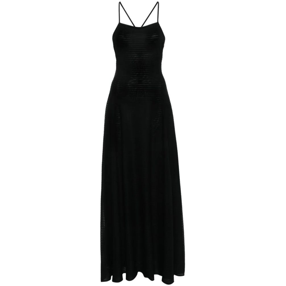 Robe maxi 'Ribbed Flared' pour Femmes