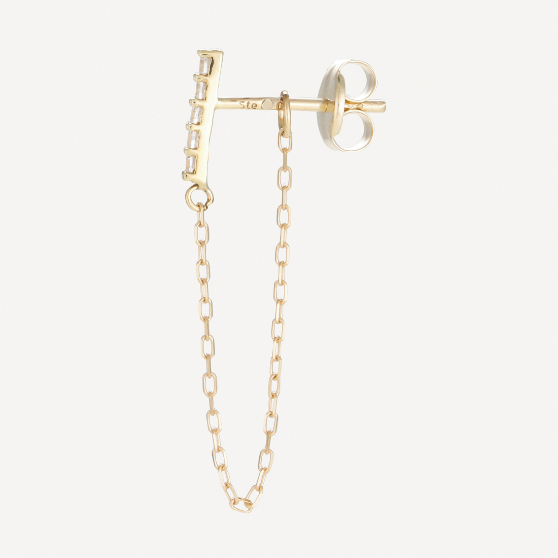 'Double Chaine' Einzelner Ohrring für Damen