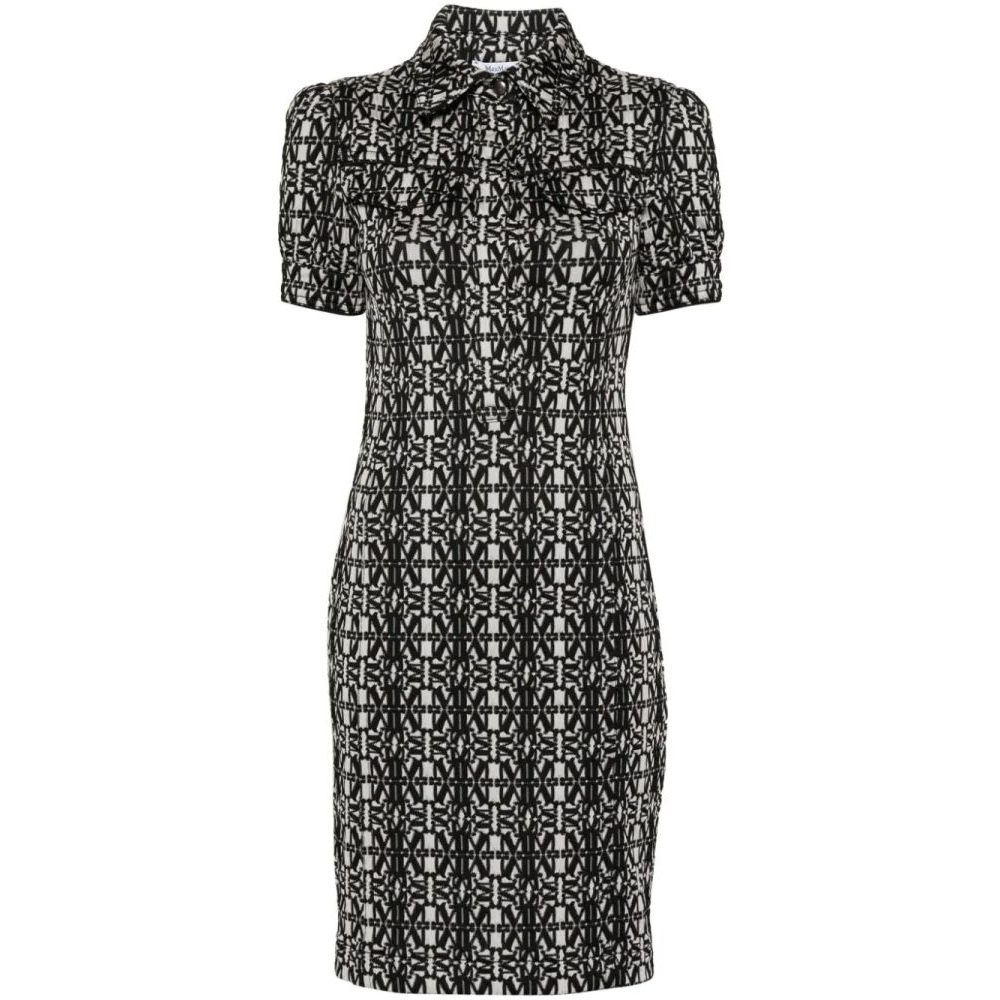 'Cesy Monogram-Jacquard' Kleid mit kurzem Ärmeln für Damen