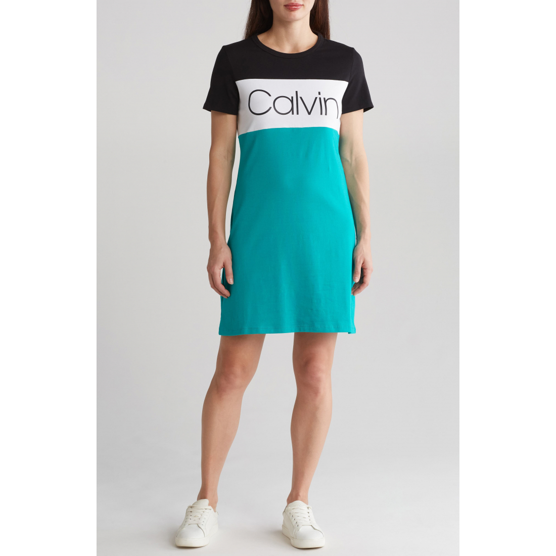 Women's 'Colorblock Logo' T-shirt Dress