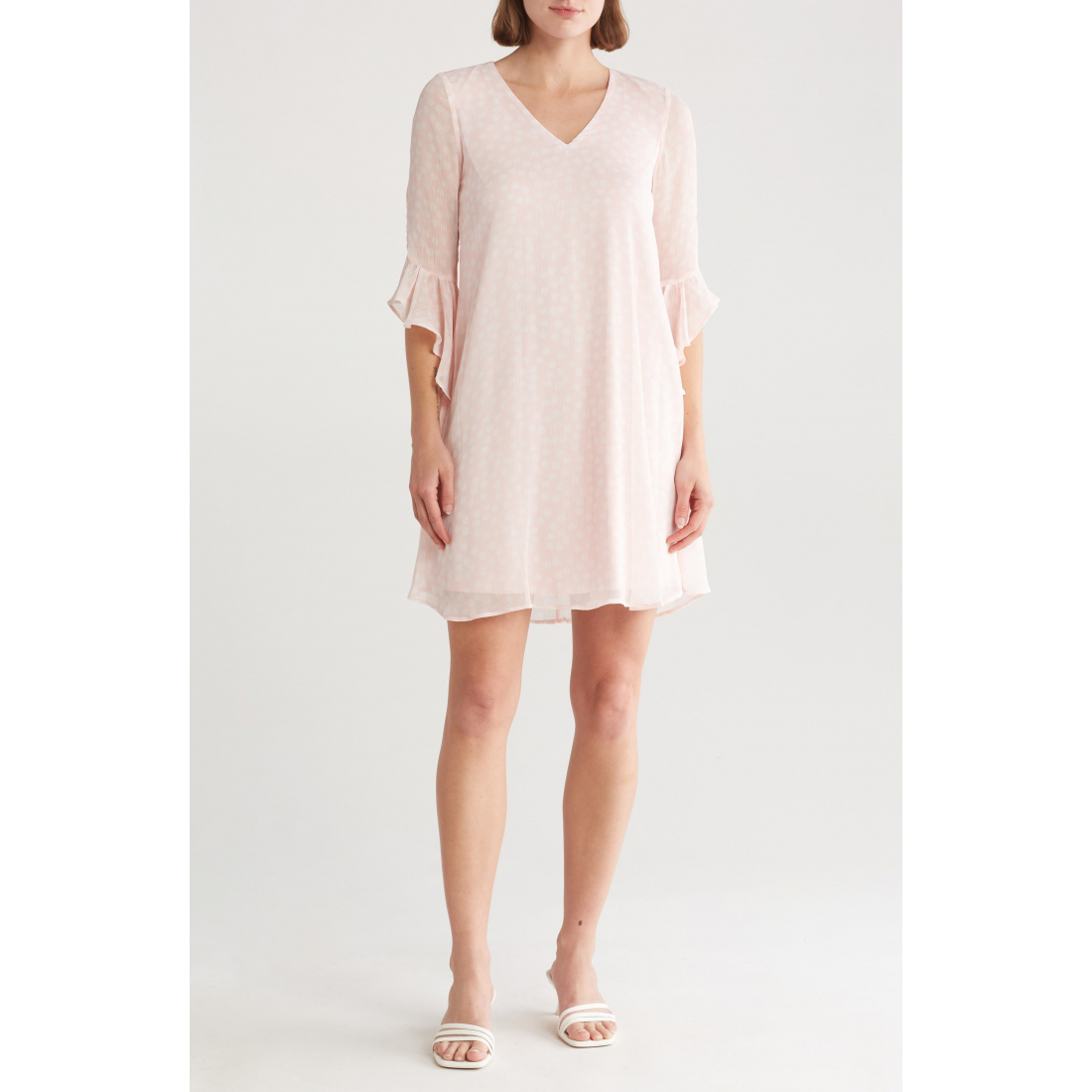 Women's 'Ruffle Sleeve Trapeze' Mini Dress