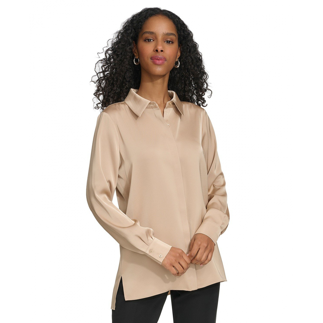 Women's 'High-Low Collared' Shirt