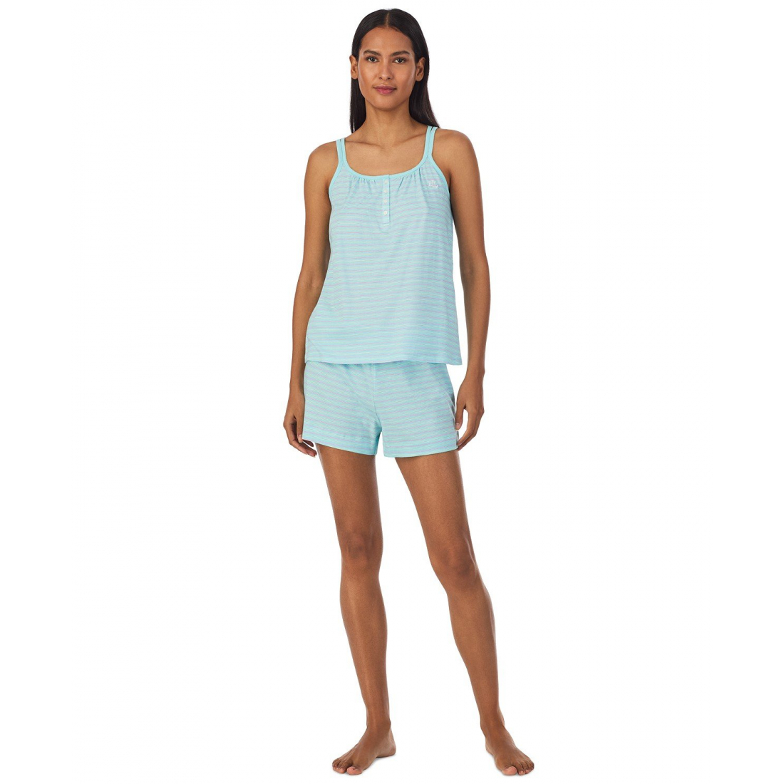 'Double-Strap' Top & Shorts Pyjama Set für Damen