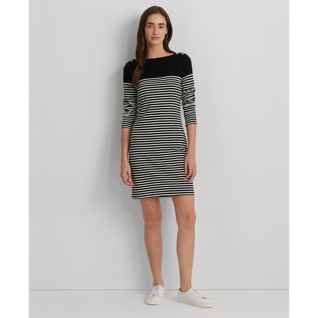Women's 'Striped' 3/4 Sleeved Dress