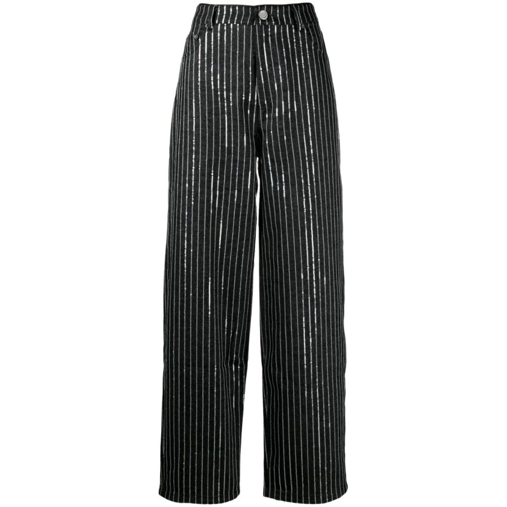 'Sequinned Striped' Jeans für Damen