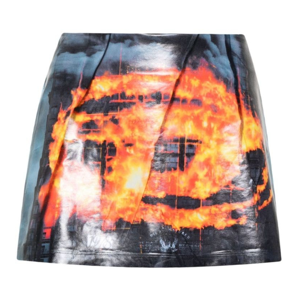 Women's 'Oval D-Print' Mini Skirt