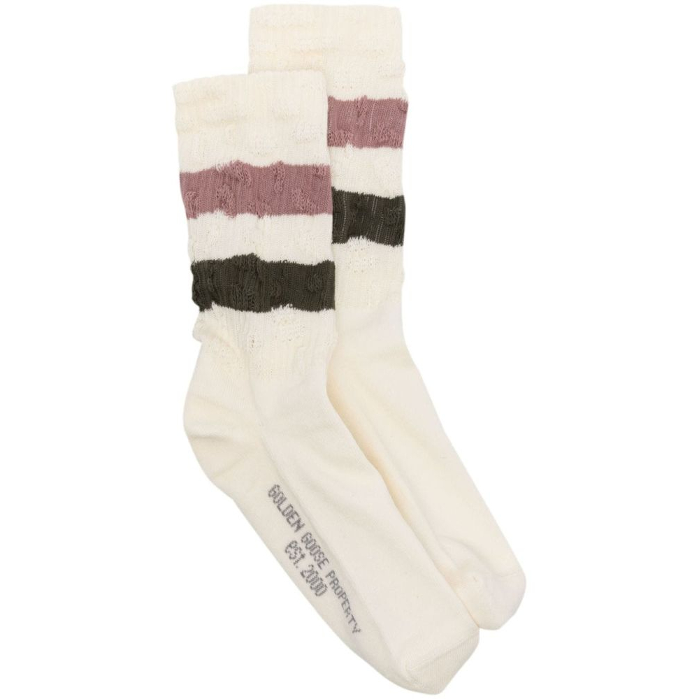 'Stripe-Detailing' Socken für Damen