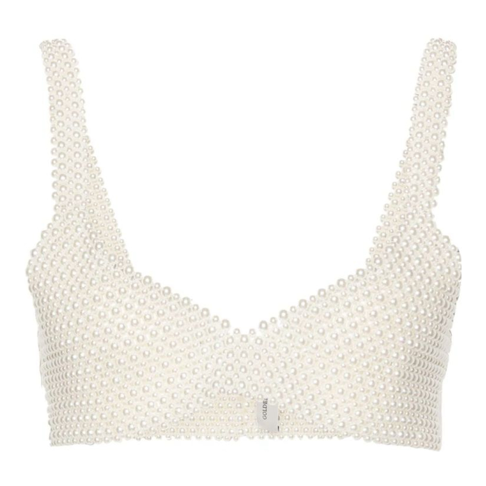 Women's 'Pearl-Embellished' Bra Top