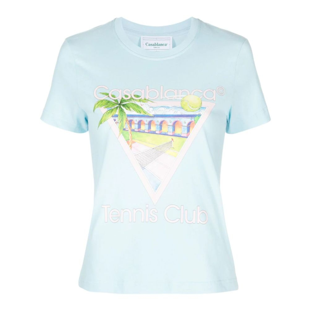 Women's 'Tennis Club-Print' T-Shirt