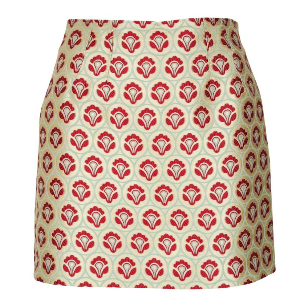 Women's 'Patterned-Jacquard' Mini Skirt