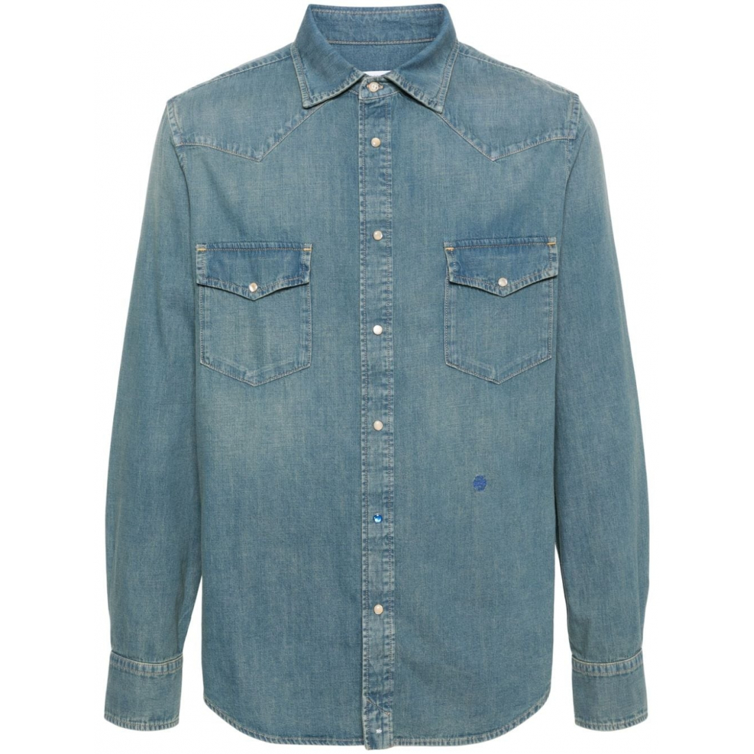 Chemise en Jean 'Logo-Embroidered' pour Hommes