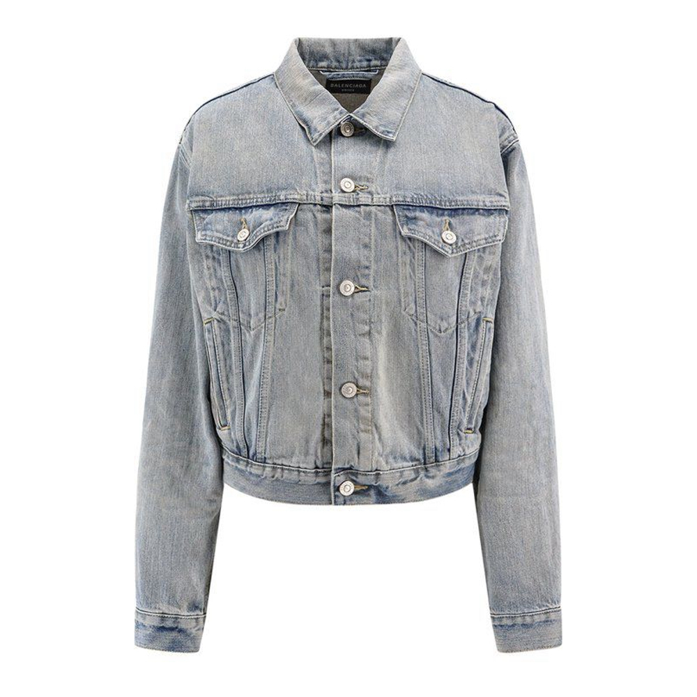 Veste en jeans 'Collared Button-Up' pour Femmes