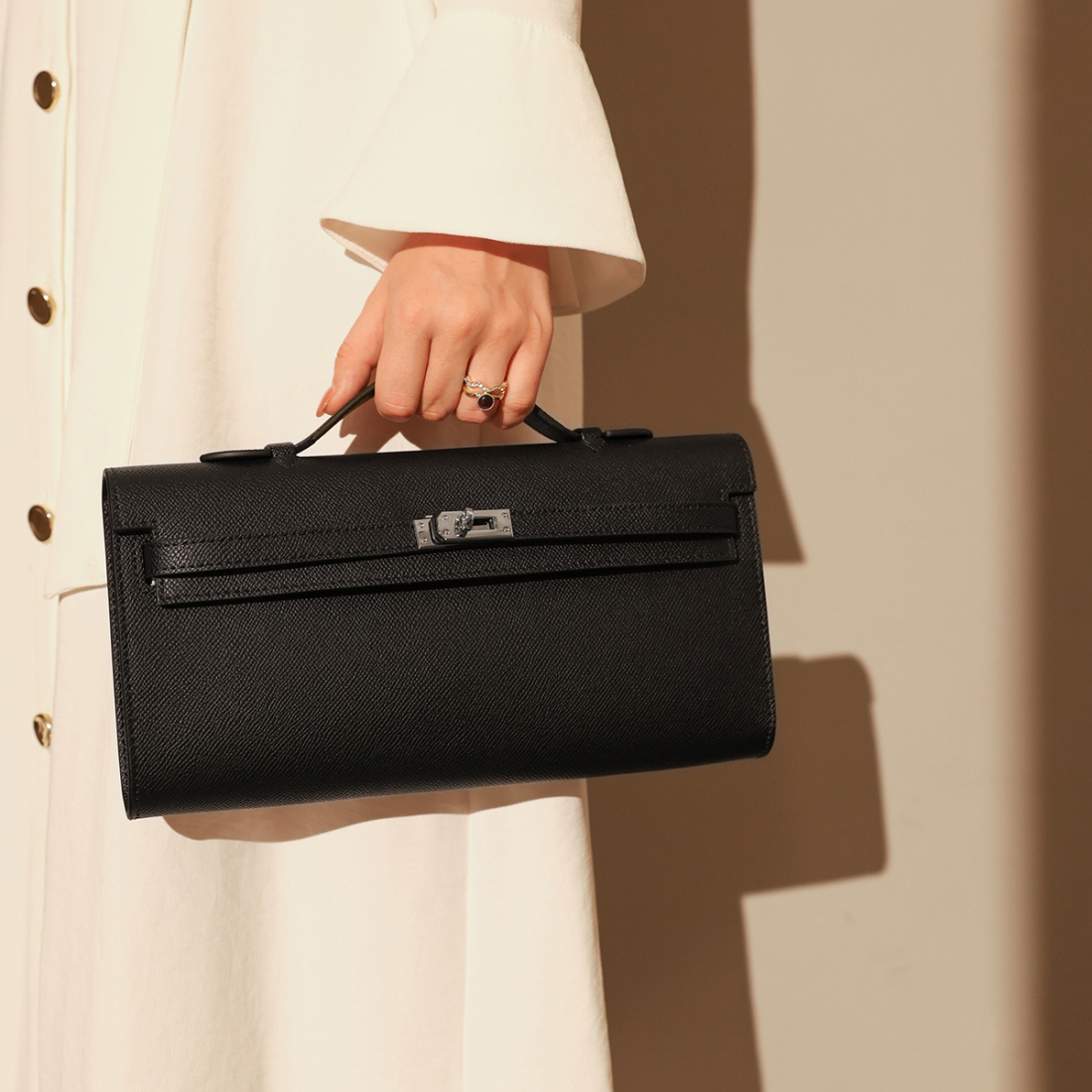 Pochette 'Top-Handle with Silver Hardware' pour Femmes