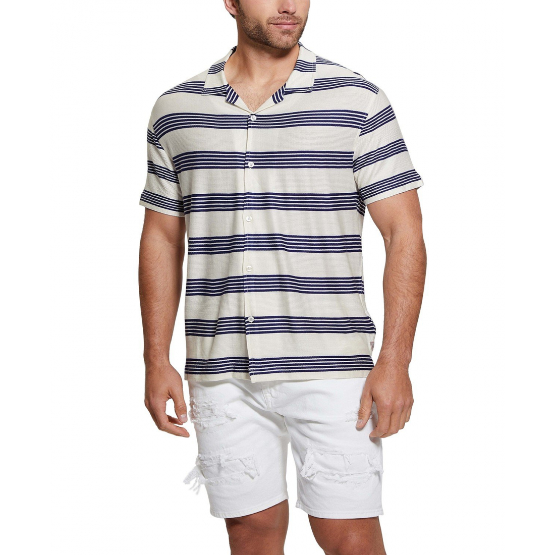 Chemise à manches courtes 'Zuma Stripe Button-Down' pour Hommes