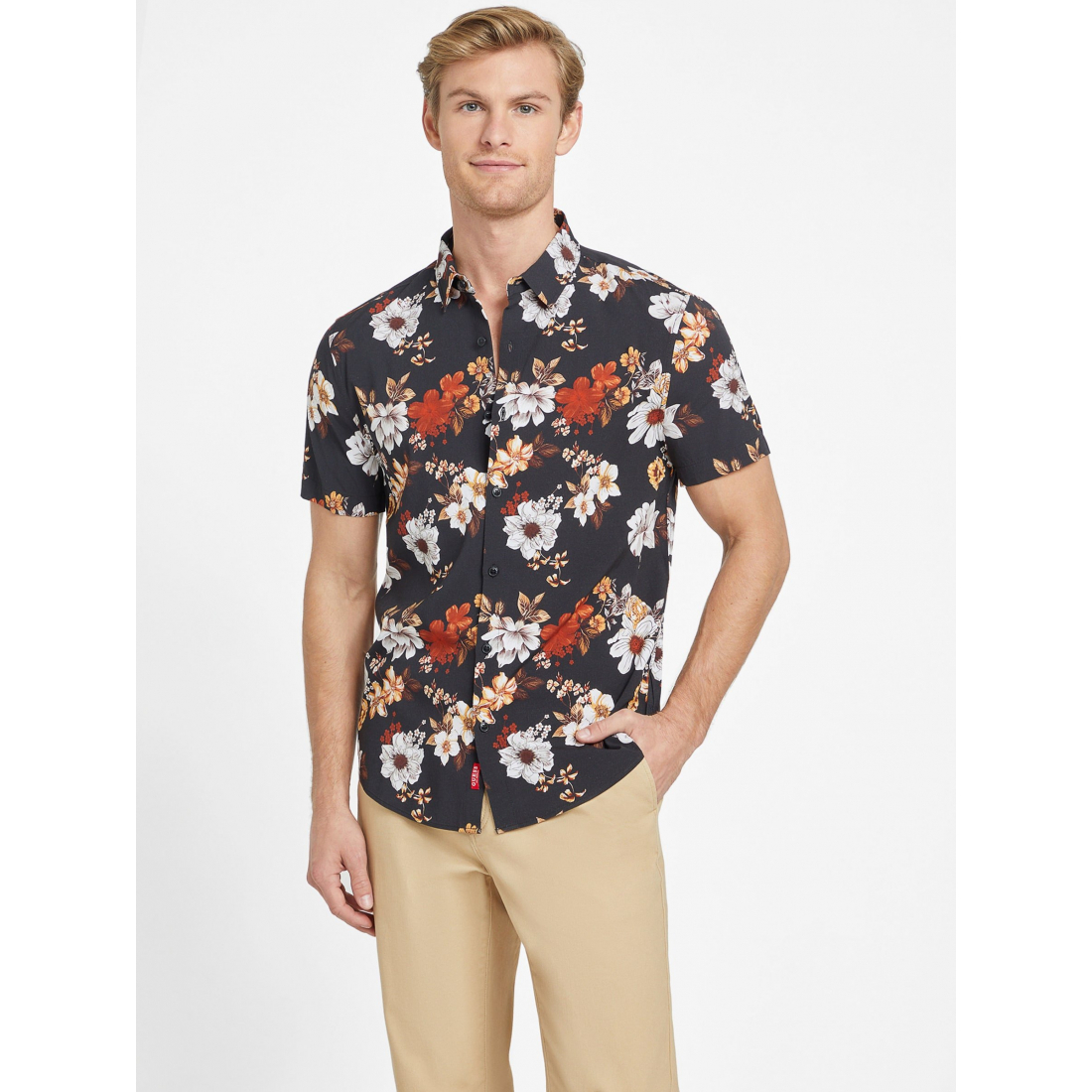 Chemise à manches courtes 'Twan Floral' pour Hommes