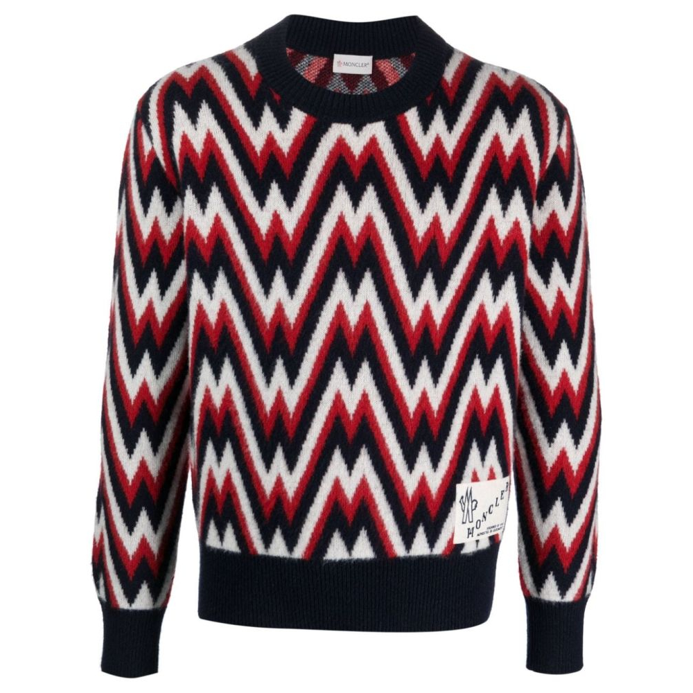 Pull 'Logo-Patch Patterned' pour Hommes