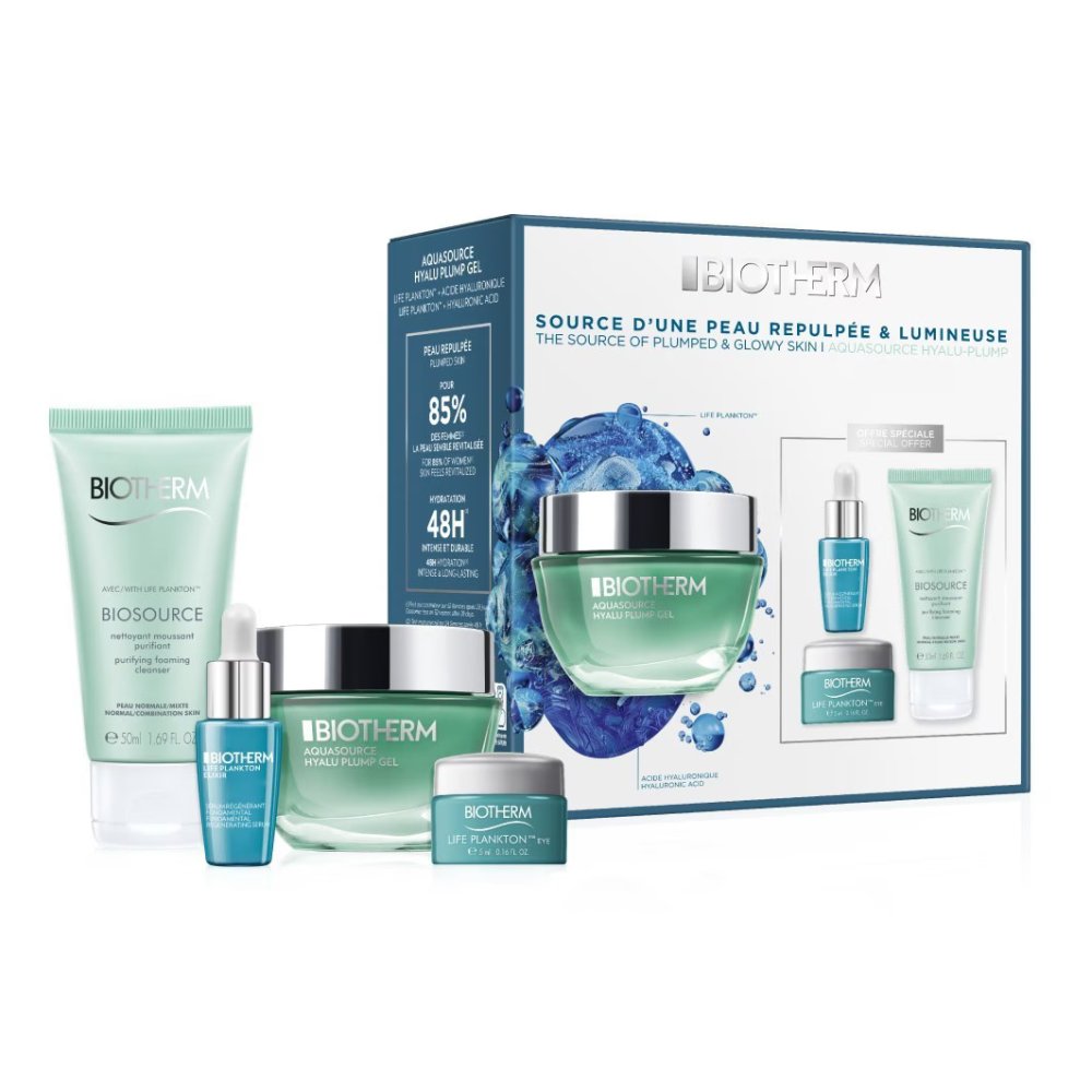 Coffret de soins de la peau 'Aquasource Hyalu Plump Routine' - 4 Pièces