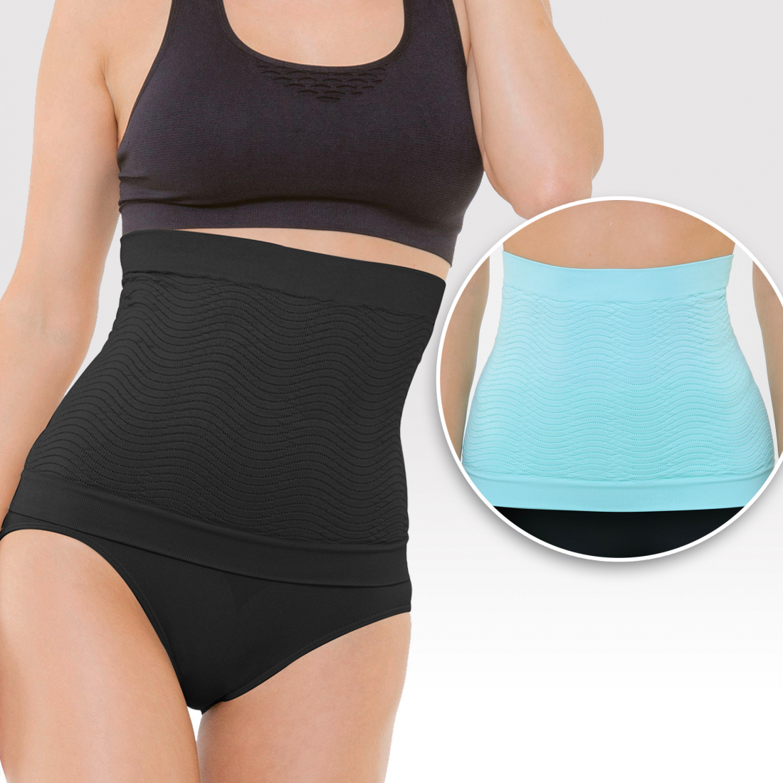 Women's 'Biowave Self-Massaging' Slimming Belt - 2 Pieces