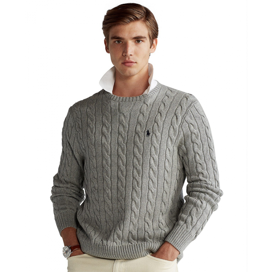 Pull 'Cable-Knit' pour Hommes