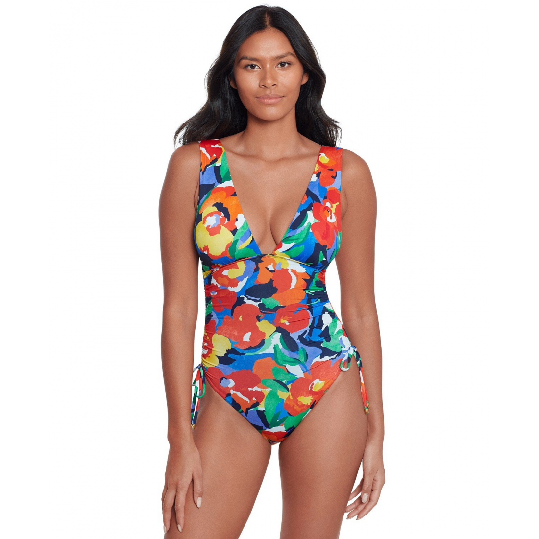 Maillot de bain 'Shirred Plunge-Neck' pour Femmes