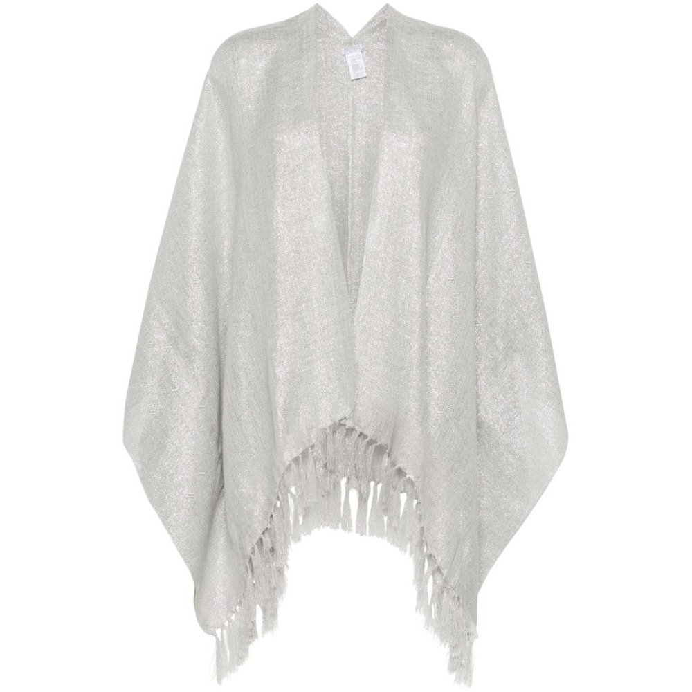 Women's 'Metallic-Threading' Poncho