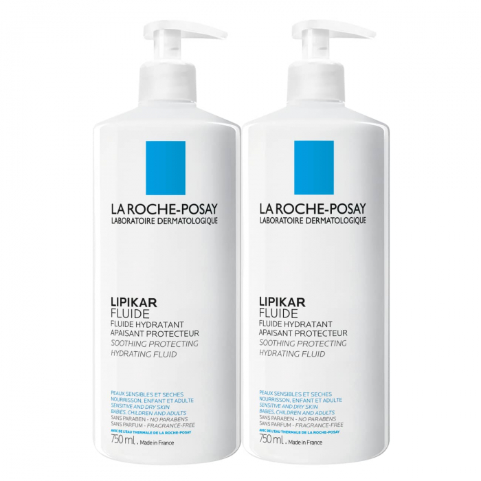 'Lipikar Soothing Protecting Hydrating' Body Fluid - 750 ml, 2 Pieces