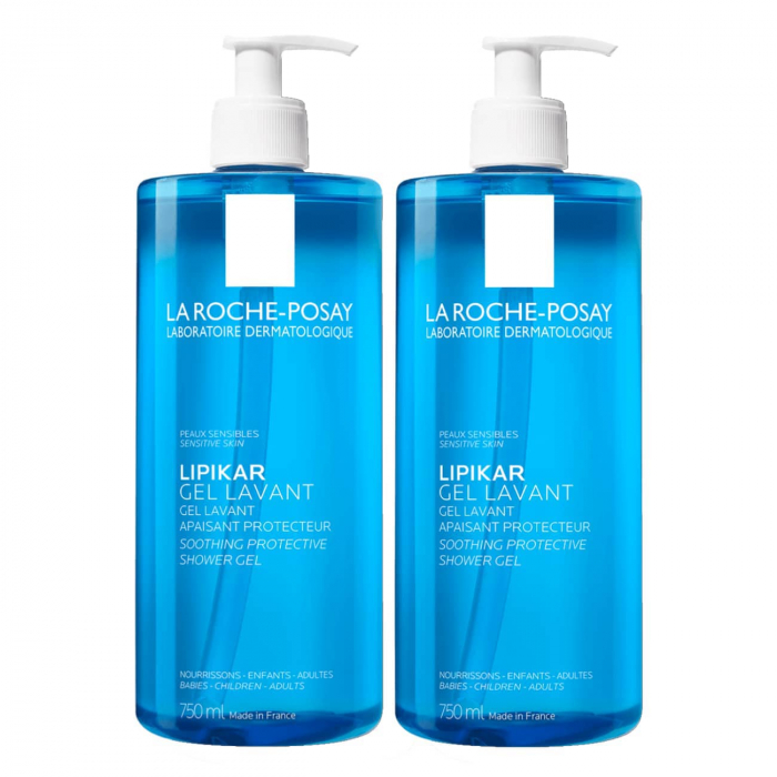 'Lipikar Soothing Protective' Shower Gel - 750 ml, 2 Pieces