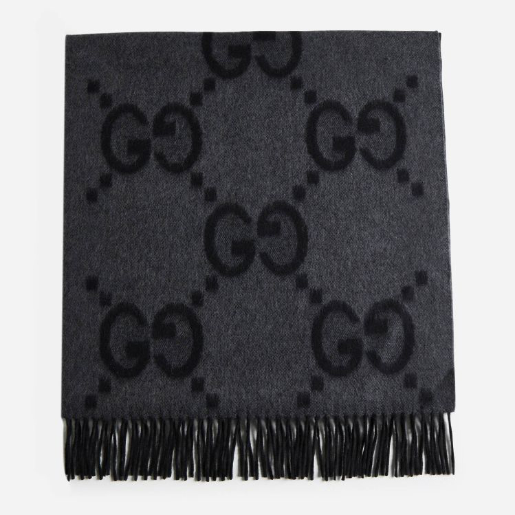 Men's 'GG Motif' Wool Scarf