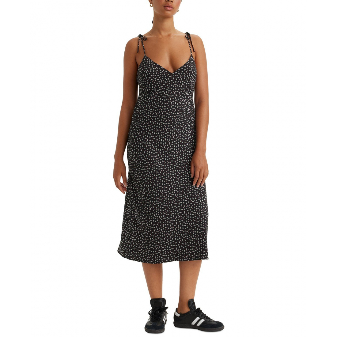 'Rena Tie-Strap Sleeveless' Midi Kleid für Damen