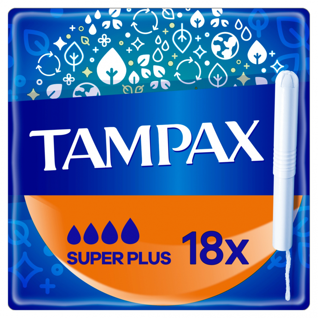 'Non-Plastic Super Plus' Tampon - 18 Pieces