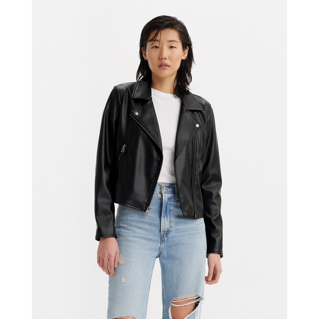 Women's 'Shrunken' Biker Jacket