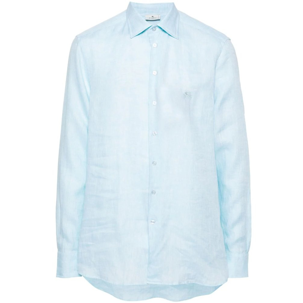 Chemise en lin 'Pegaso-Embroidered' pour Hommes