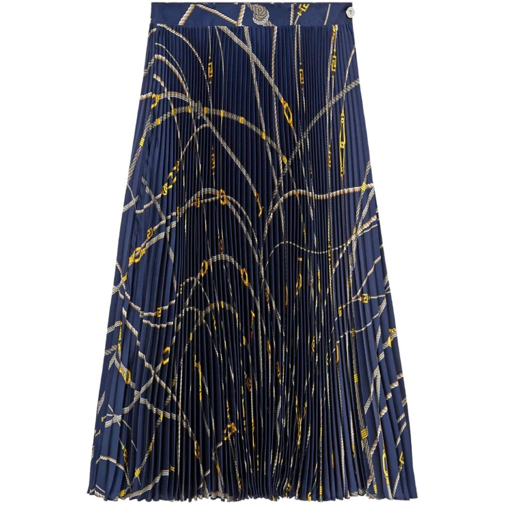 'Greca Nautical Pleated' Rock für Damen