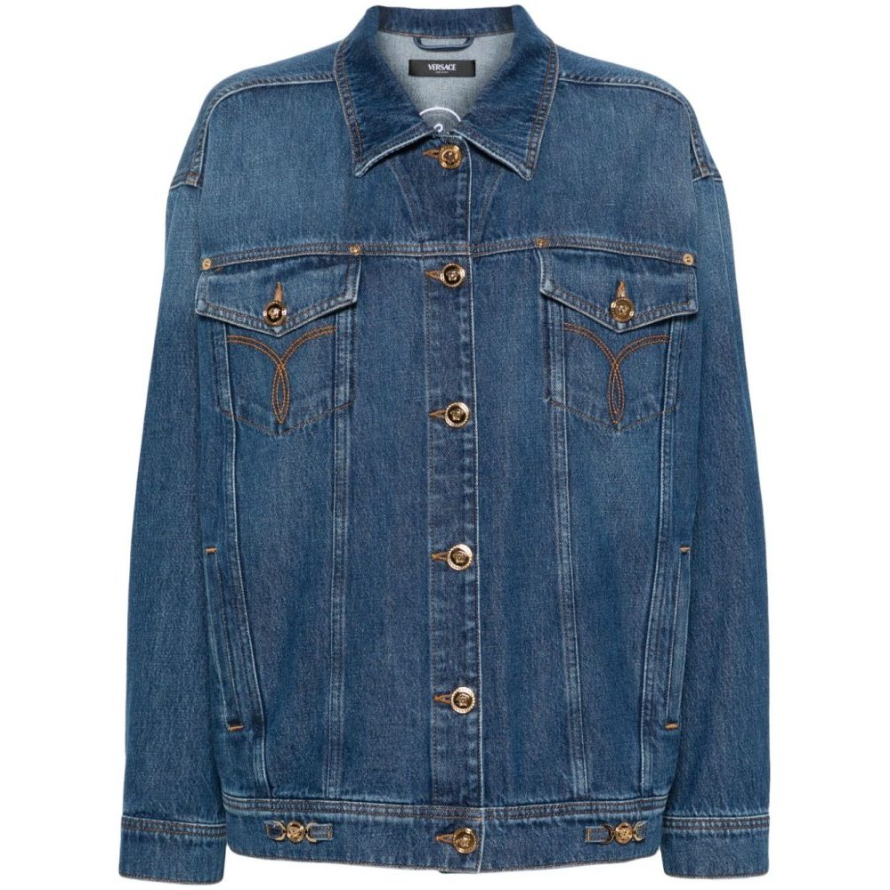 Women's 'Embroidered-Logo' Denim Jacket