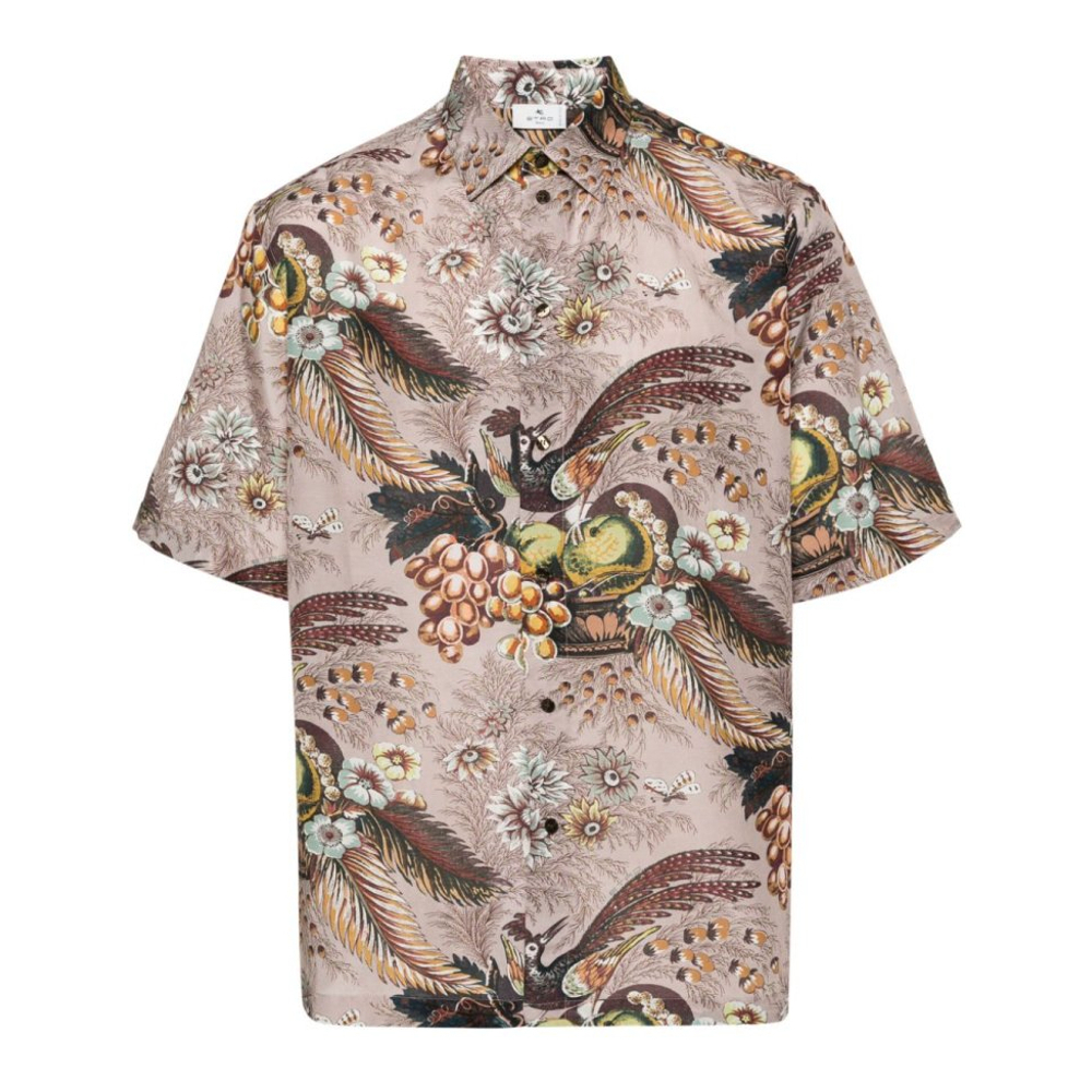 Chemise à manches courtes 'Floral Bowling' pour Hommes